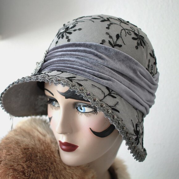 1920s Vintage Style Wide Brim Hat main image 2